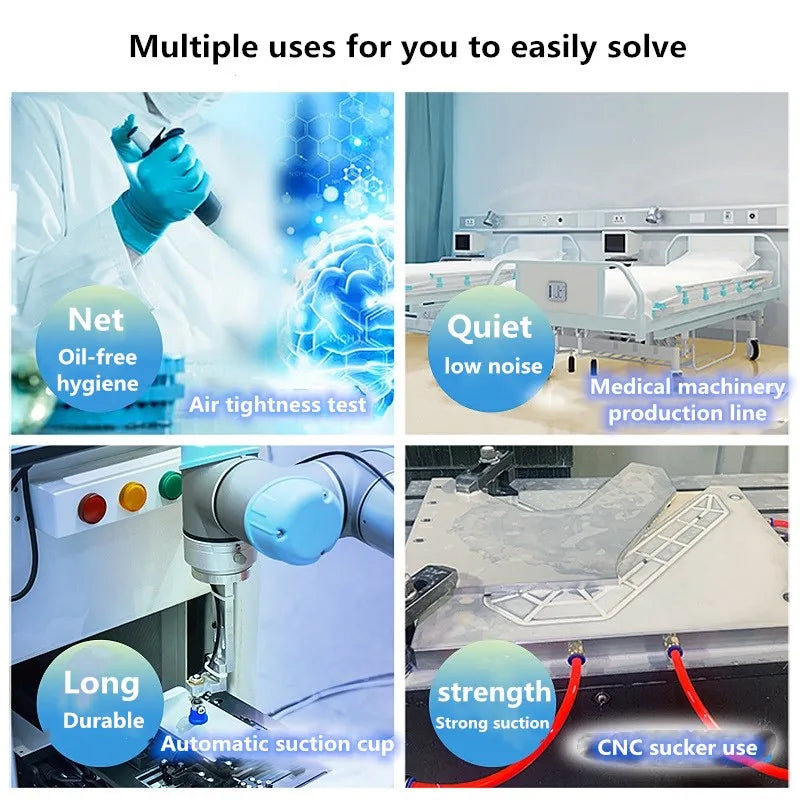 220V Small Oil-Free Silent Vacuum Pump – Laboratory & Industrial Negative Pressure Air Pump