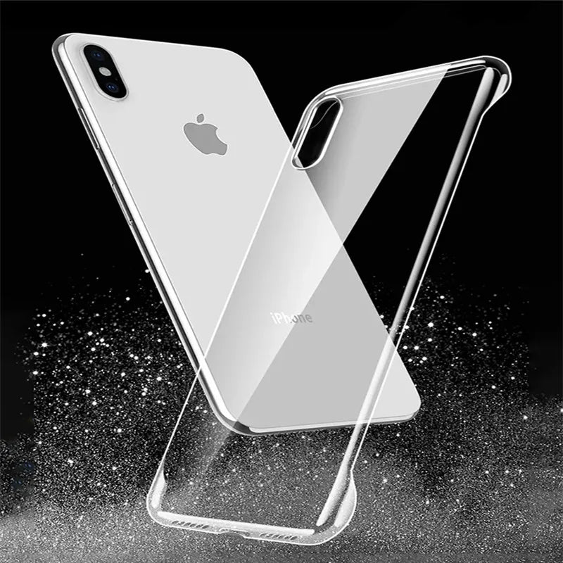 Ultra Thin Transparent PC Hard Case for iPhone 7–16 Series | Borderless Anti-Drop Protection Cover