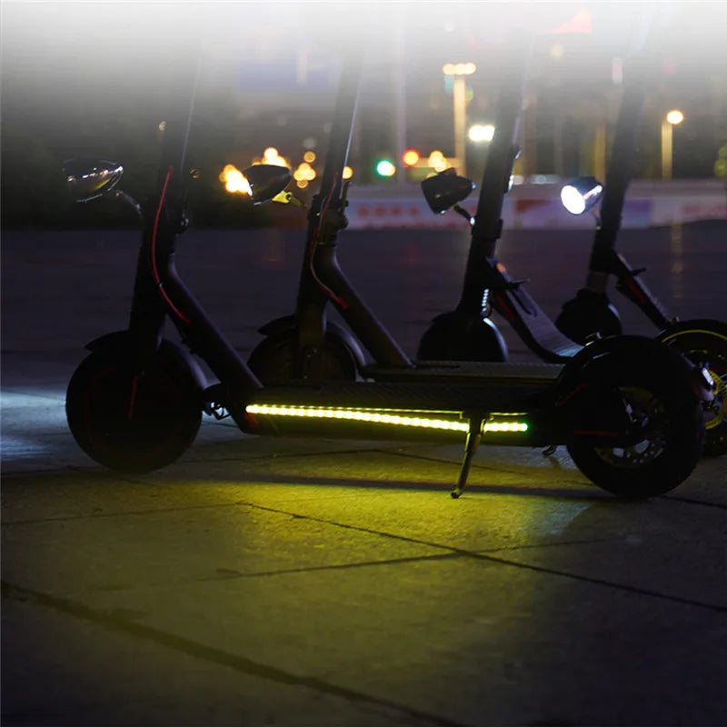 RGB LED Strip Light Bar for Electric Scooters - Flashlight Model, Fits Xiaomi M365 Pro 1S and Ninebot Skateboards- Long Light Flash Model