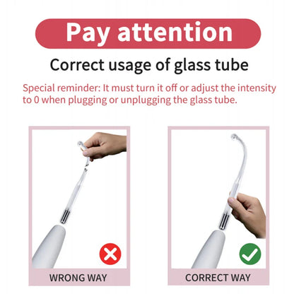 6-in-1 High Frequency Facial Machine — Touch Panel Electrotherapy Wand for Hair, Face, Acne & Skin Care Treatment