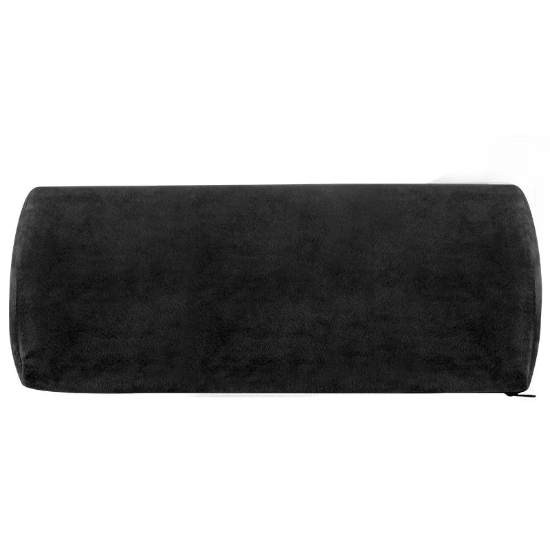 Half Moon Bolster Semi-Roll Pillow - Quality Memory Foam Filling for Ankle, Knee, Back, Lumbar, and Neck Pain Relief