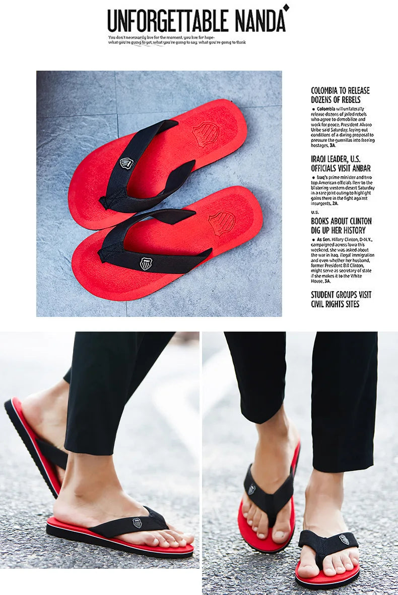 Men's Summer Sandals – High-Quality Anti-Slip Flip Flops, Casual Beach Shoes, Zapatos Hombre Slippers