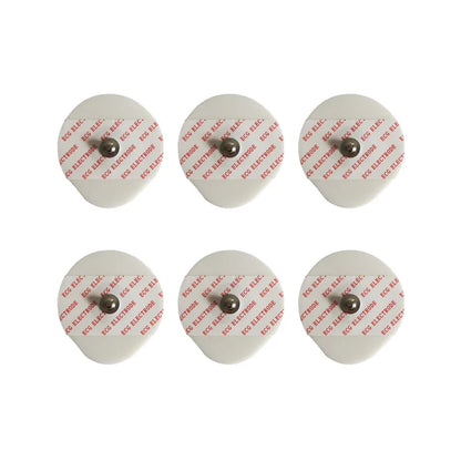 50-Pack Disposable ECG Electrodes — 43×46mm Non-Woven Medical Electrode Pads for EKG Accessories