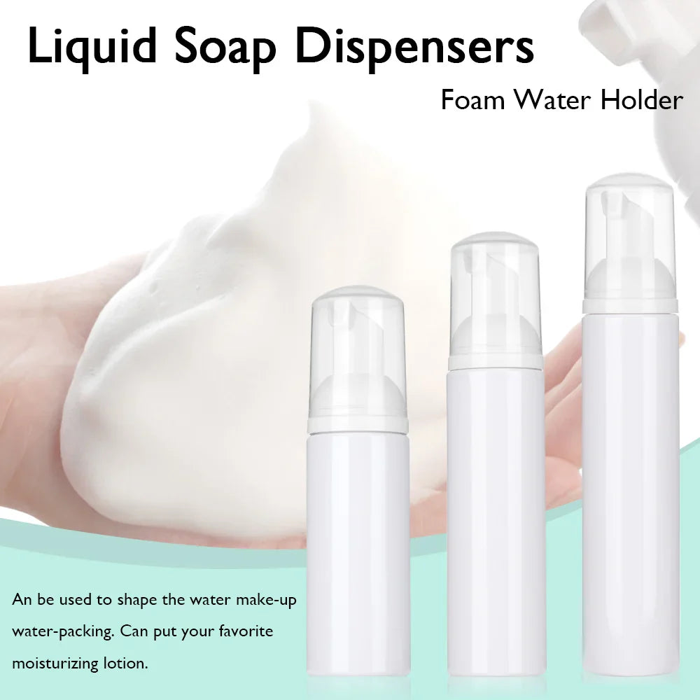 Foaming Soap Dispenser Bottles – 30/50/60/80ML Plastic Pump Bottles for Shampoo, Lotion & Shower Gel
