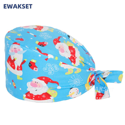 Unisex Soft Scrub Cap – Cartoon Print Surgical Hat for Men and Women, Operating Room Nursing Accessories