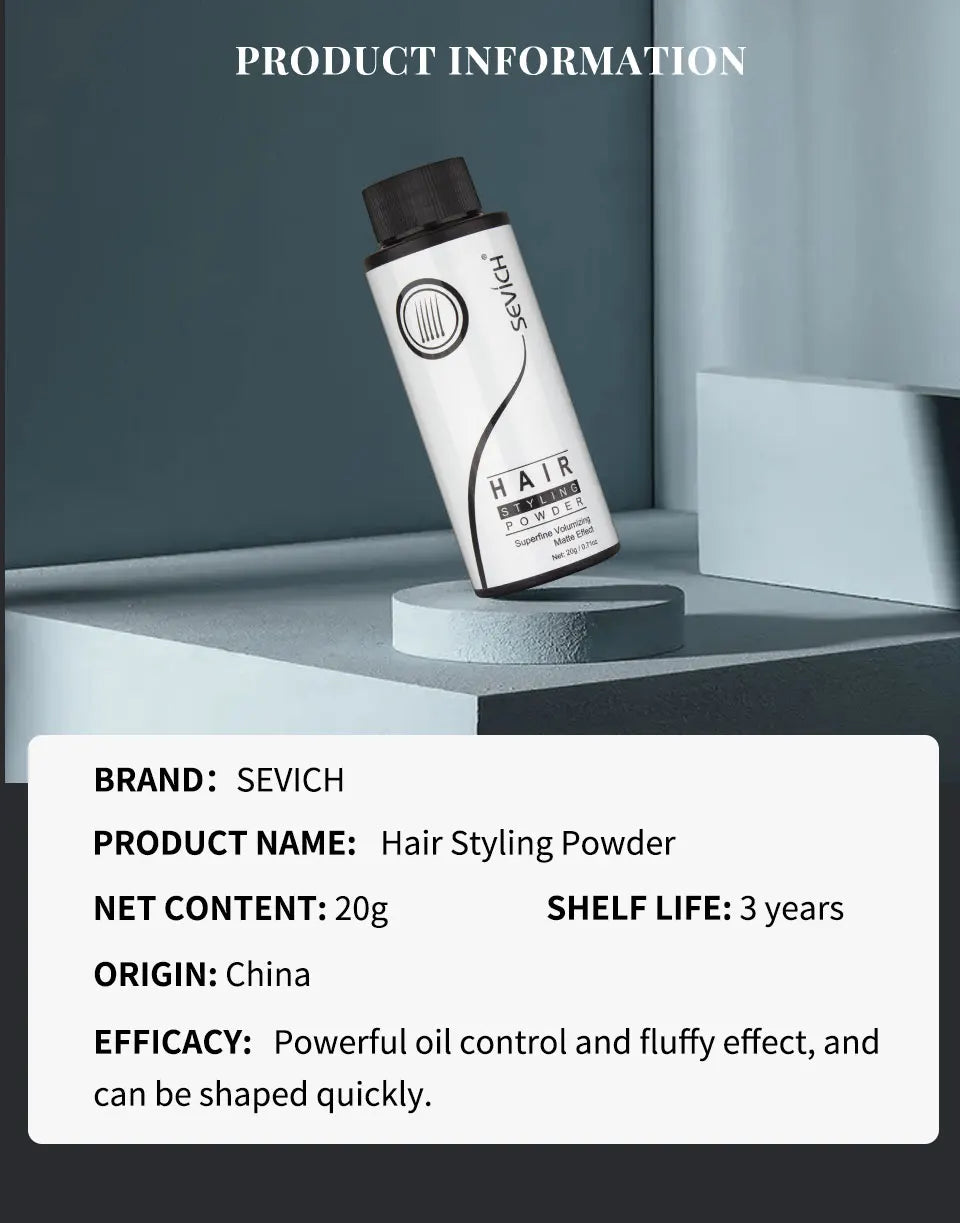 Sevich Unisex Dust It Hair Powder Spray – Increases Volume & Adds Fluff for Thin Hair, Haircut Styling Hairspray
