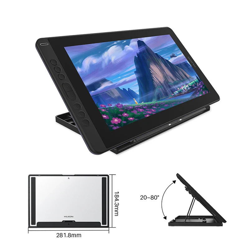 Huion Kamvas 13 Graphics Tablet — AG Glass Pen Display with 8192-Level Battery-Free Stylus for Android, Windows & MacOS