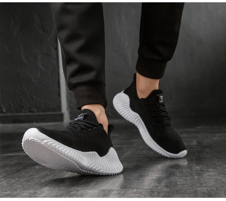 Men's White Sneakers – Casual Walking & Running Shoes, Plus Size 49, Tennis Masculino