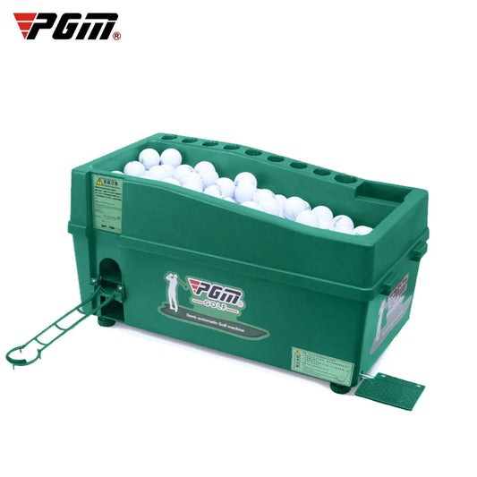 PGM Semi-Automatic Golf Ball Machine – ABS Automatic Ball Dispenser, Golf Clubs Holder, Training Service Equipment