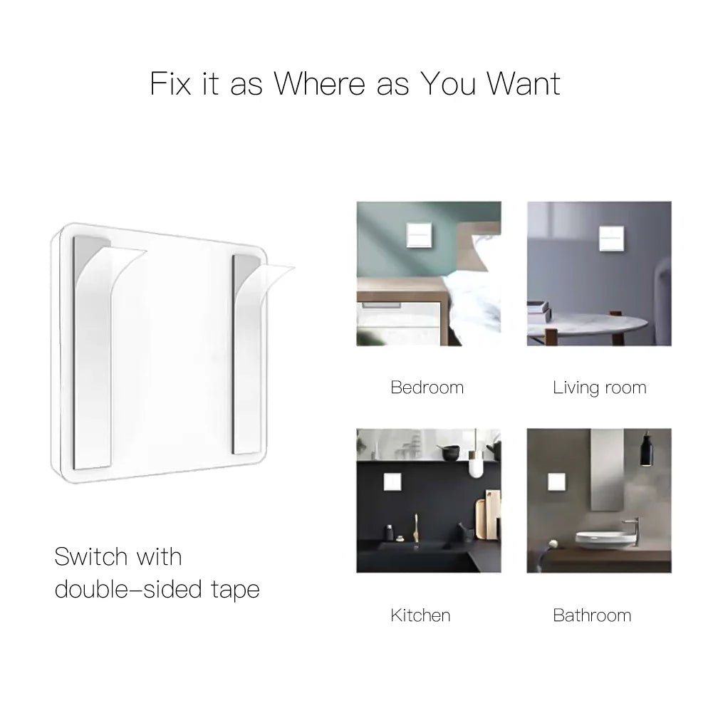 MOES 4-Gang Tuya ZigBee Wireless Scene Switch – Battery-Powered Smart Controller for Tuya Automation