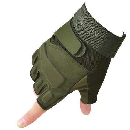 Outdoor Tactical Gloves - Half Finger Mittens for Men, Women, and Kids, Sports Gym Fitness, Motorcycle Riding, Cycling Fingerless Gloves