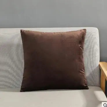 Solid Velvet Pillowcase – Red, Yellow, Blue, & Green Cushion for Sofa, Car, Living Room Home Decor, 45x45cm