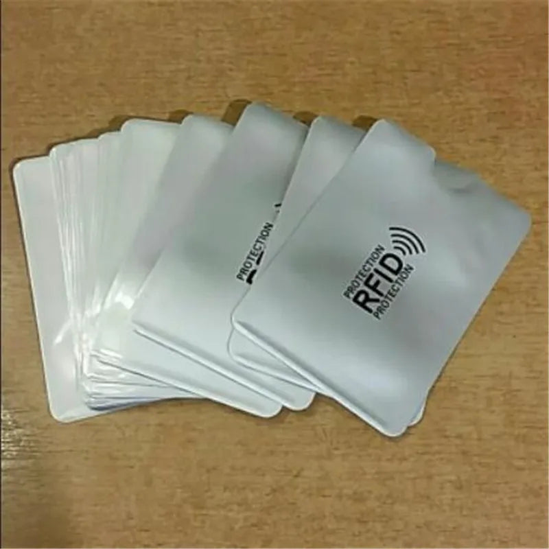 20PCS RFID Card Holder Sleeves - NFC Blocking Aluminum Metal Credit Card Protector Case
