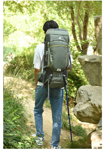 Men’s 60L Large Hiking Backpack — Mountaineering, Camping, Climbing & Outdoor Sport Rucksack XA108Y