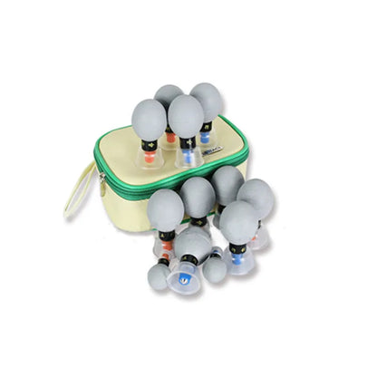 12pcs Magnetic Vacuum Cupping Set – TCM Suction Cups for Acupressure, Back Pain Relief & Body Massage Therapy
