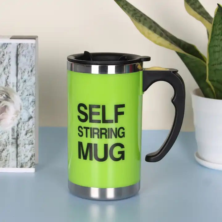 NEW!!! Stainless Steel Self-Stirring Coffee Cup with Custom Logo - Battery or Rechargeable