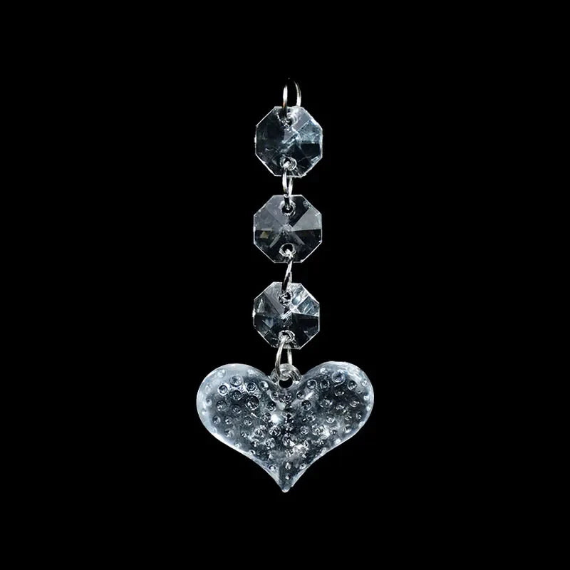 5PC Crystal Acrylic Bead Garland – Clear Chandelier Chain with Hooks for Wedding, Home DIY & Craft Decoration