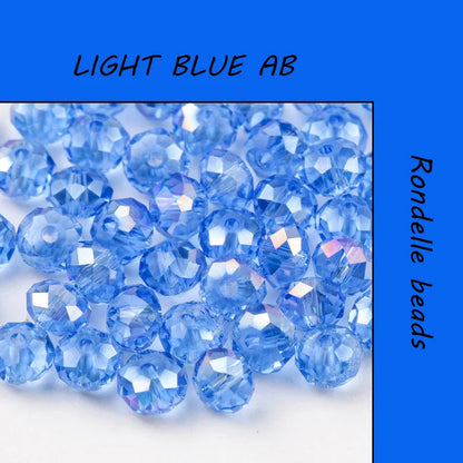 300PCS 4mm Round Crystal Glass Beads Set – Colorful Spacer Beads for Bracelet Jewelry Making & DIY Crafts (Buy 1 Get 1 Free)
