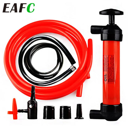 Portable Manual Oil Pump – Hand Siphon Tube for Liquid, Gas, Fuel Transfer, High-Quality Suction Pump & Inflatable Hose