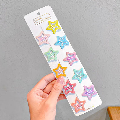 Girls’ Colorful Waterdrop Hairpins — 10/20/30/40PCS Cute Hair Clips & Barrettes Fashion Accessories for Kids