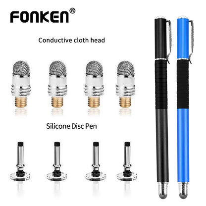 Universal Stylus Pen for Smartphones - Capacitive Screen, Disc and Fiber Touch Tips for Drawing and Writing