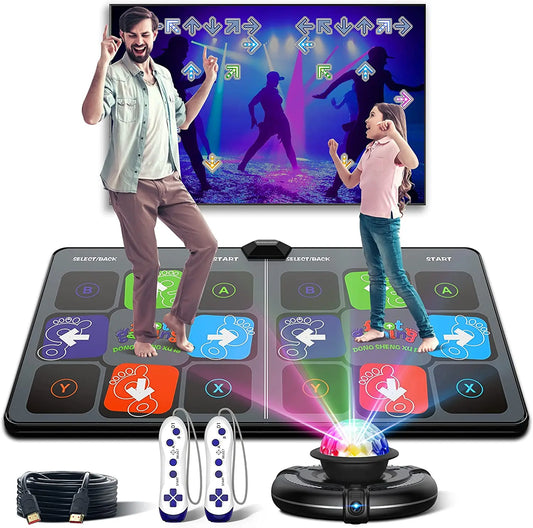Dance Mat Game — Wireless Folding Fitness & Music Carpet for TV/PC | Anti-Slip Double Controller Family Sports Game