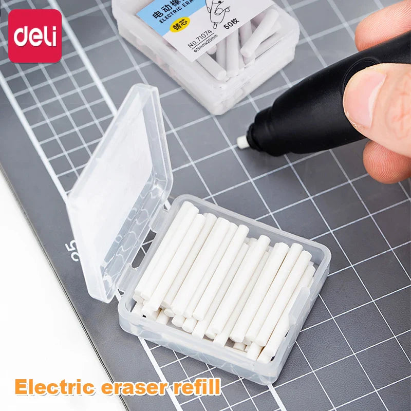 Deli Electric Eraser with Refills – 2.5/5mm Kawaii Kneaded Erasers for Pencils, Office, School & Art Supplies