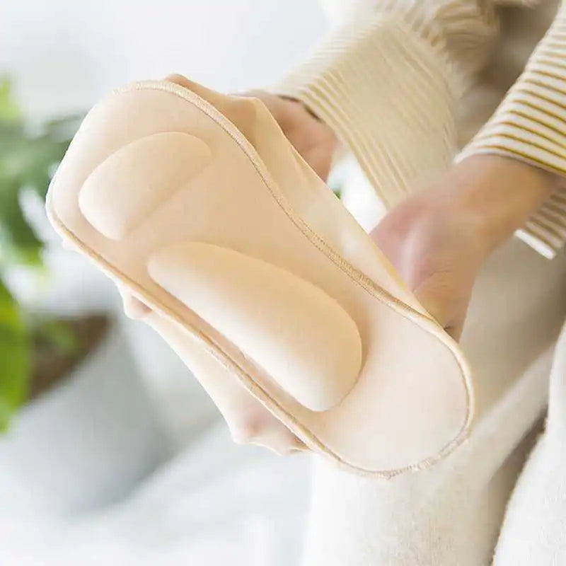 Women's 3D Stretch Breathable Deodorant Running Cushion Insoles - Orthopedic Pad for Invisible Sock Shoes - WD-1
