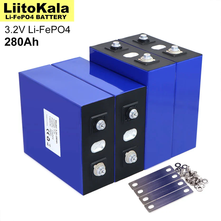 Grade A 3.2V 280Ah LiFePO4 Battery — Lithium Iron Phosphate for 12V/24V E-Scooter, RV & Solar Energy Storage