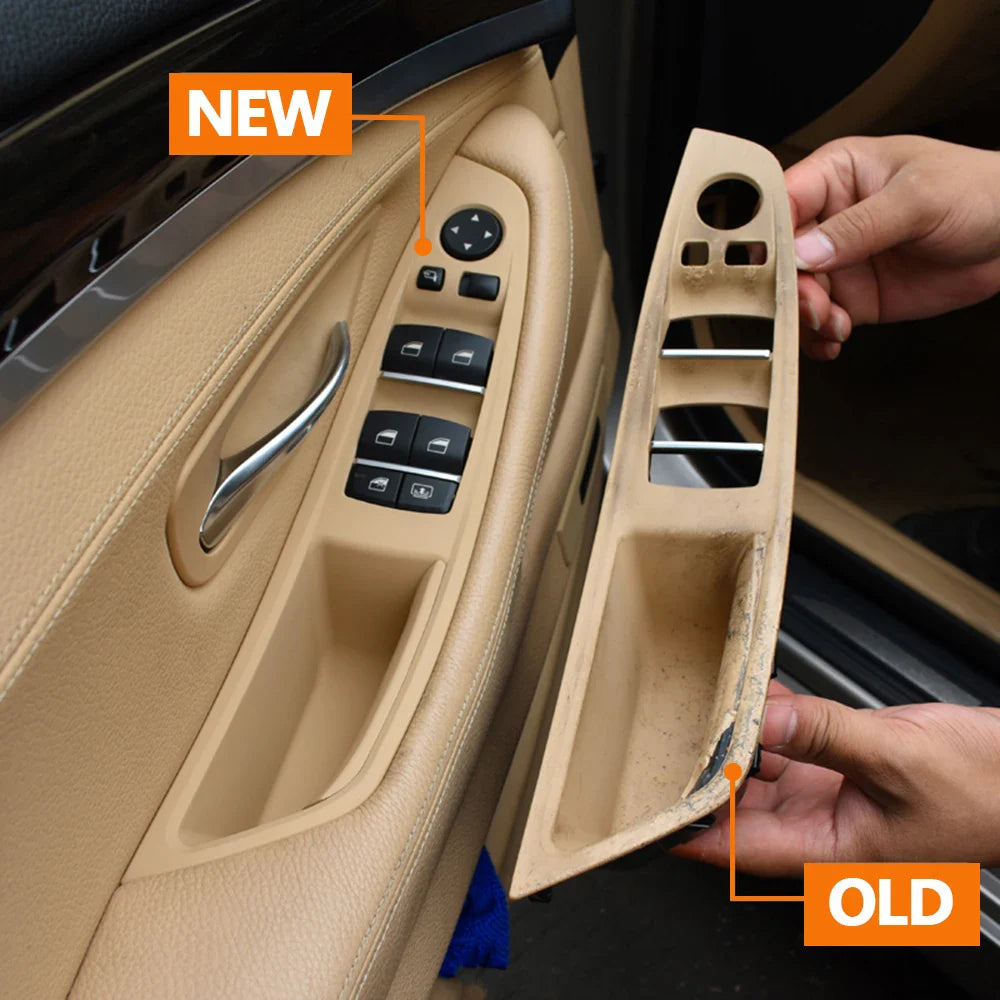 LHD/RHD Car Interior Door Armrest Handle Set | Beige, Black, Brown, Oyster for BMW 5 Series F10 F11 523i-530i