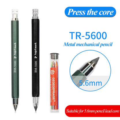 5.6mm Mechanical Pencils & Charcoal Graphite Leads – HB to 14B Soft, Medium, Hard Sketch Drawing Lead Core