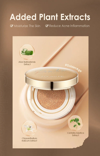 FOCALLURE Poreless BB Air Cushion – Whitening CC Cream Foundation, Waterproof Matte Concealer Makeup
