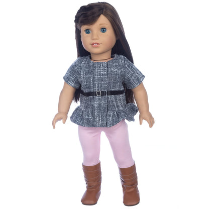 18-Inch Girl Doll Winter Coat — 43cm Baby Doll Jacket Outfit for Dressing