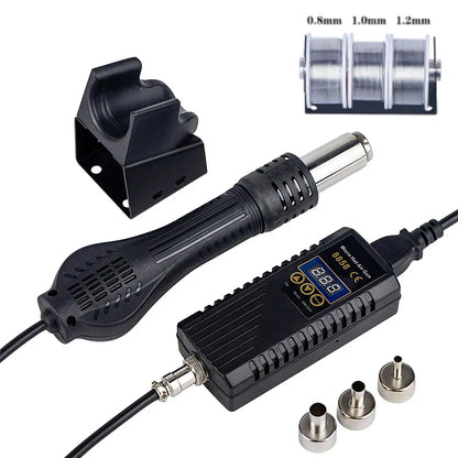 JCD 750W Heat Gun – Digital Display Micro Rework Soldering Station & Hot Air Gun for Welding & Repair, Model 8858