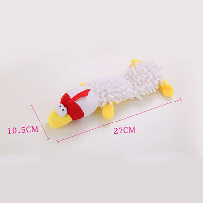 Durable Plush Dog Toy – Animal Shape with Squeaky, Chew & Cleaning Toy for Small Dogs (Chihuahua, Yorkshire, Bichon, Puppy)