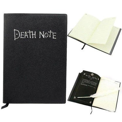 A5 Anime Death Note Notebook Set – Leather Journal, Collectible School Writing Journal with Large Anime Theme