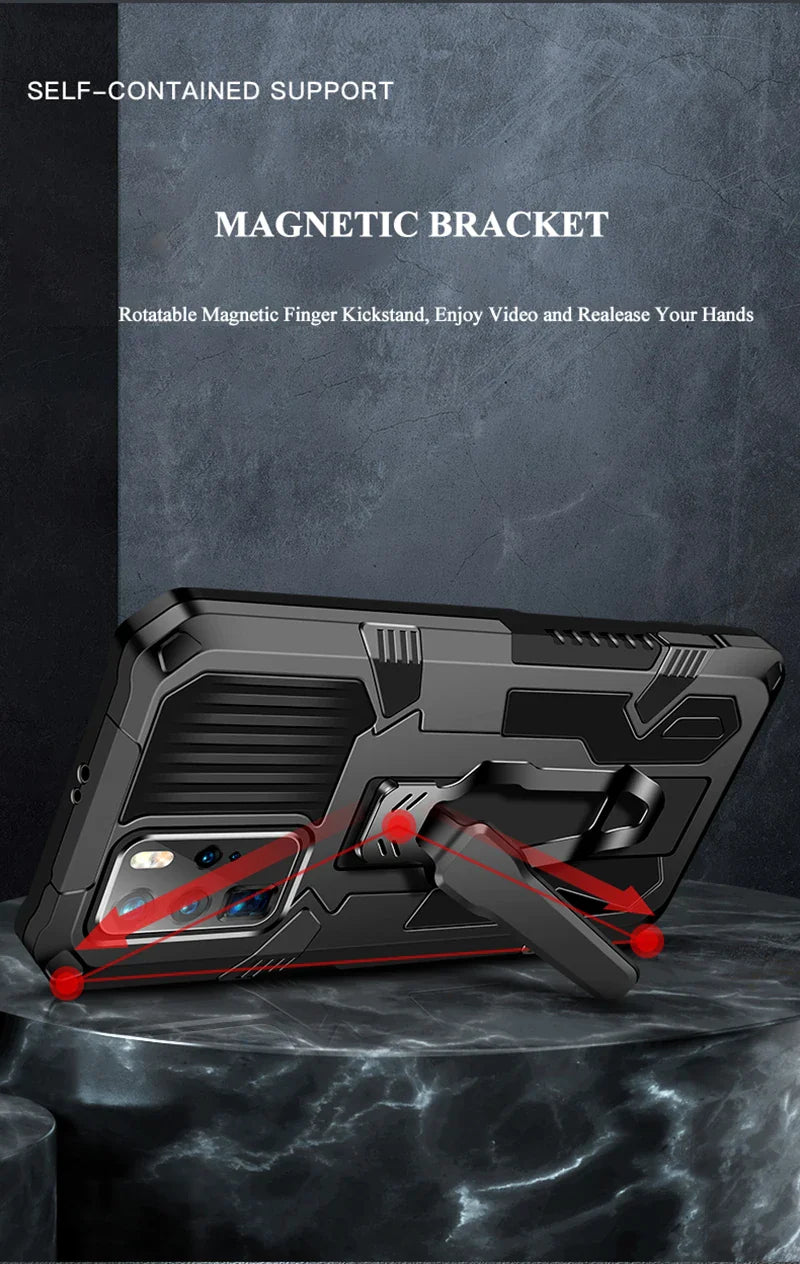 Shockproof Armor Magnetic Case – Compatible with Samsung Galaxy A10/A20/A30/A50/A70/A41/A51/A71/S20/J4/J6/J7/A11/A10S/A21S