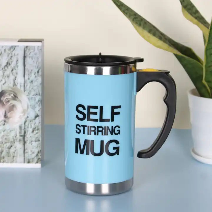 NEW!!! Stainless Steel Self-Stirring Coffee Cup with Custom Logo - Battery or Rechargeable