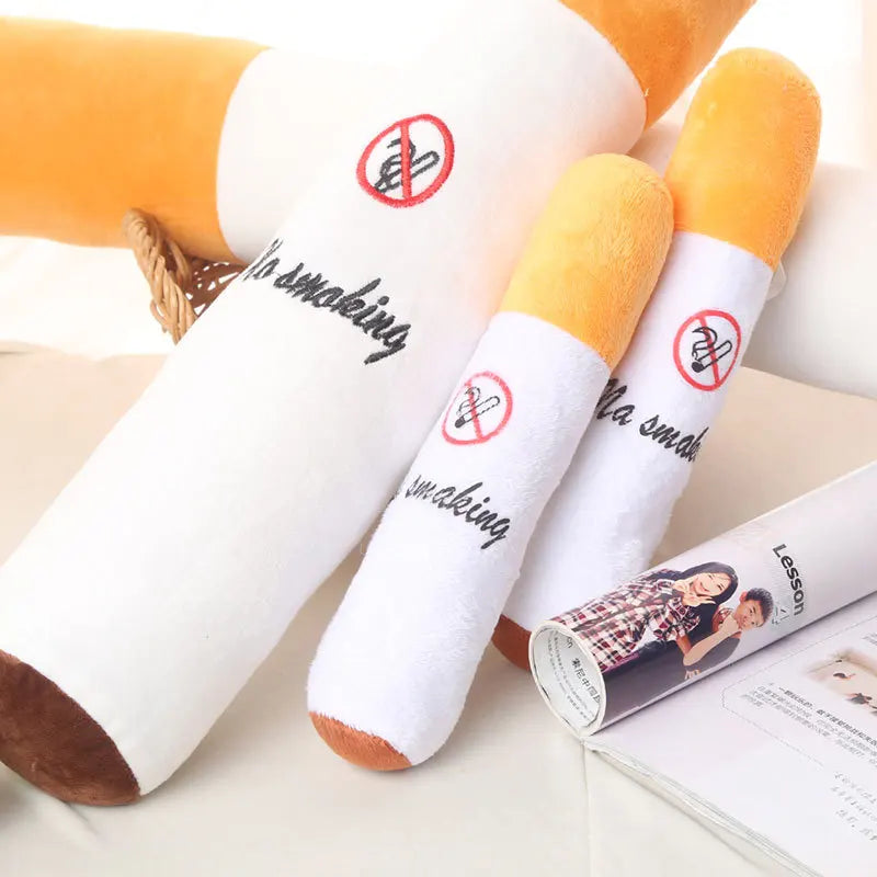 30-110cm Funny Cigarette Plush Pillow – Cylindrical Sleeping Toy for Fashion, Friends & Birthday Gifts