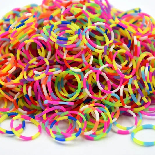 NICE! 600pcs Rainbow Loom Rubber Bands – DIY Bracelet Making Kit for Kids, Hair Ties, Xmas Gift 2021