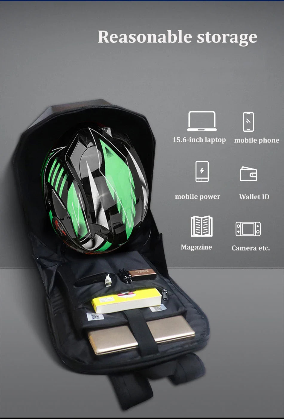 LED Locomotive Laptop Backpack — Business Travel & Outdoor Cycling Backpack with Display Screen, Unisex