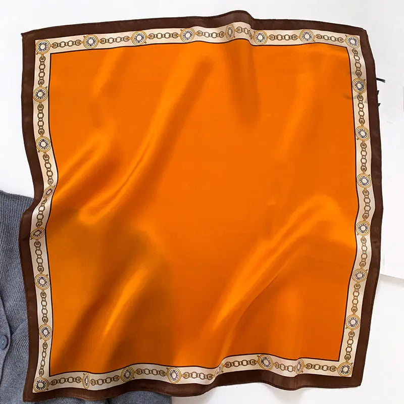 New 2024 Pashmina Scarf – 100% Mulberry Silk Small Shawl, Summer Beach Poncho, Women’s Hijab, Bandana & Kerchief 53x53cm