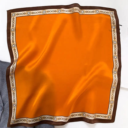 New 2024 Pashmina Scarf – 100% Mulberry Silk Small Shawl, Summer Beach Poncho, Women’s Hijab, Bandana & Kerchief 53x53cm