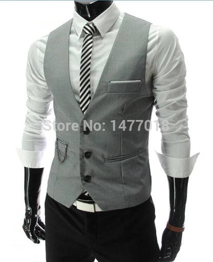 Men’s Slim Fit Vest – Sleeveless Casual & Formal Suit Waistcoat, M-7XL