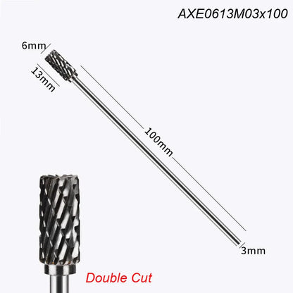 Extra Long 100mm Rotary Rasp File | Carbide Burr Alloy Bits for Metal & Wood Carving | Milling Cutter Drill Abrasive Tool