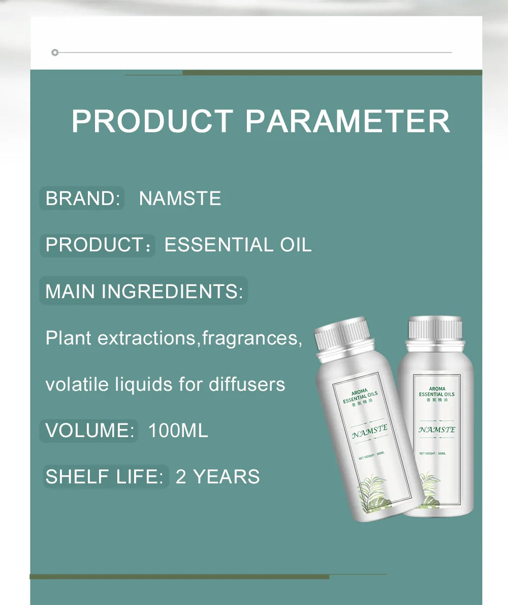 Namste Hotel Essential Oil 100ML – Aroma Fragrance Oil for Diffusers, Home & Hotel Air Freshener