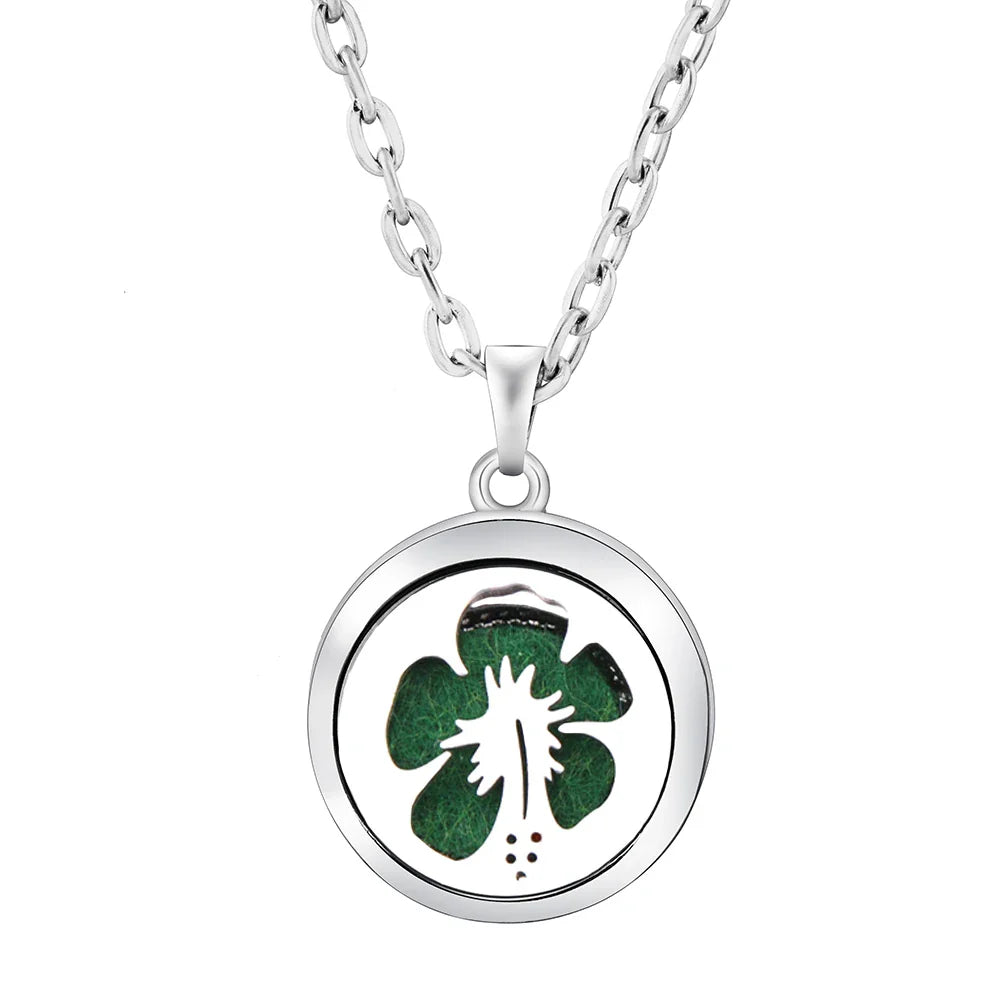 Stainless Steel Tree of Life Aromatherapy Necklace – Essential Oil Diffuser Pendant for Women
