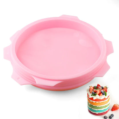 FAIS DU Silicone Cake Pan Set – 2-8pcs 4/6/8inch Round Molds for Rainbow Cake & Mousse Baking
