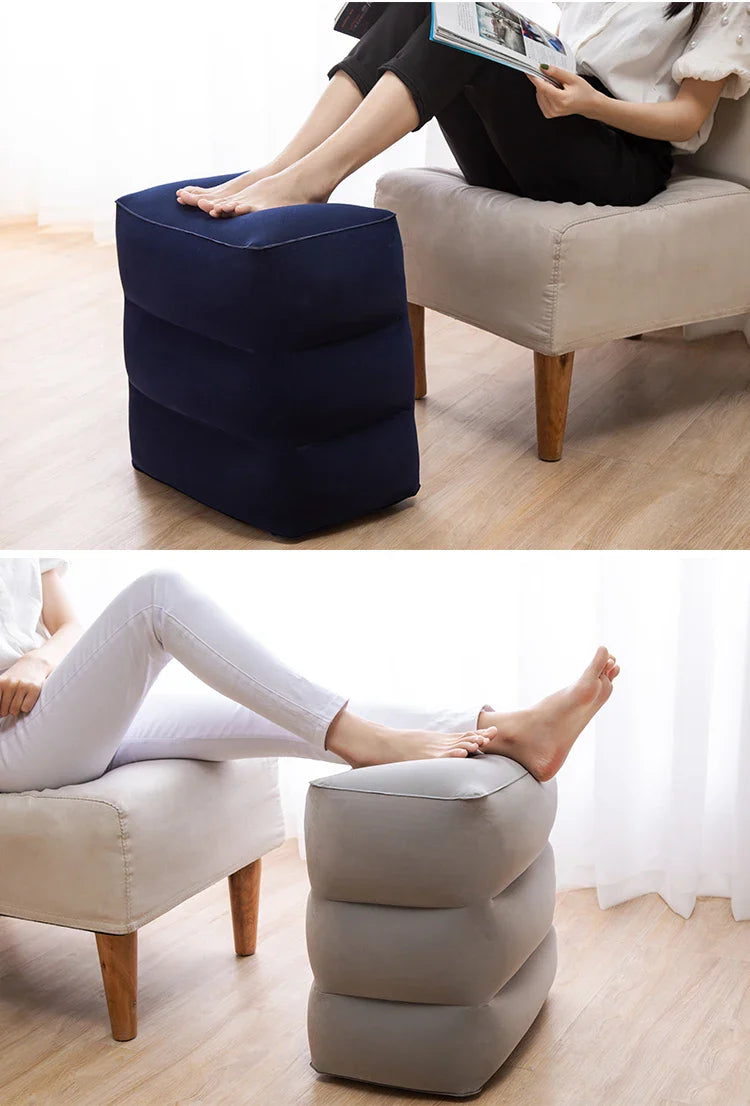 Inflatable Flight Sleeping Footrest Pillow – Adjustable Travel Rest Pillow for Airplane, Car, Bus, and Kids (WJ529)