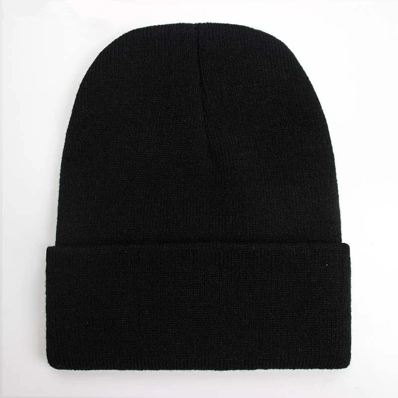 Solid Unisex Beanie – Soft Warm Wool Blend Knitted Cap for Men and Women, Autumn Winter Skullcap, Ski Hat, 24 Colors